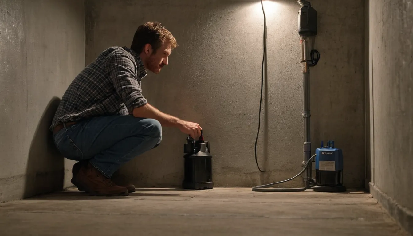Homeowner checking a basement wall for pests in Cincinnati