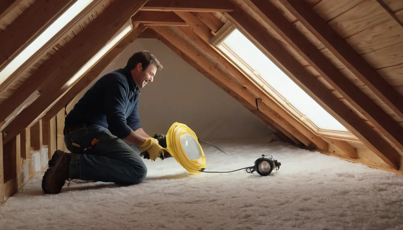 A provider in Cincinnati inspecting an attic with a flashlight for signs of rodents and wildlife
